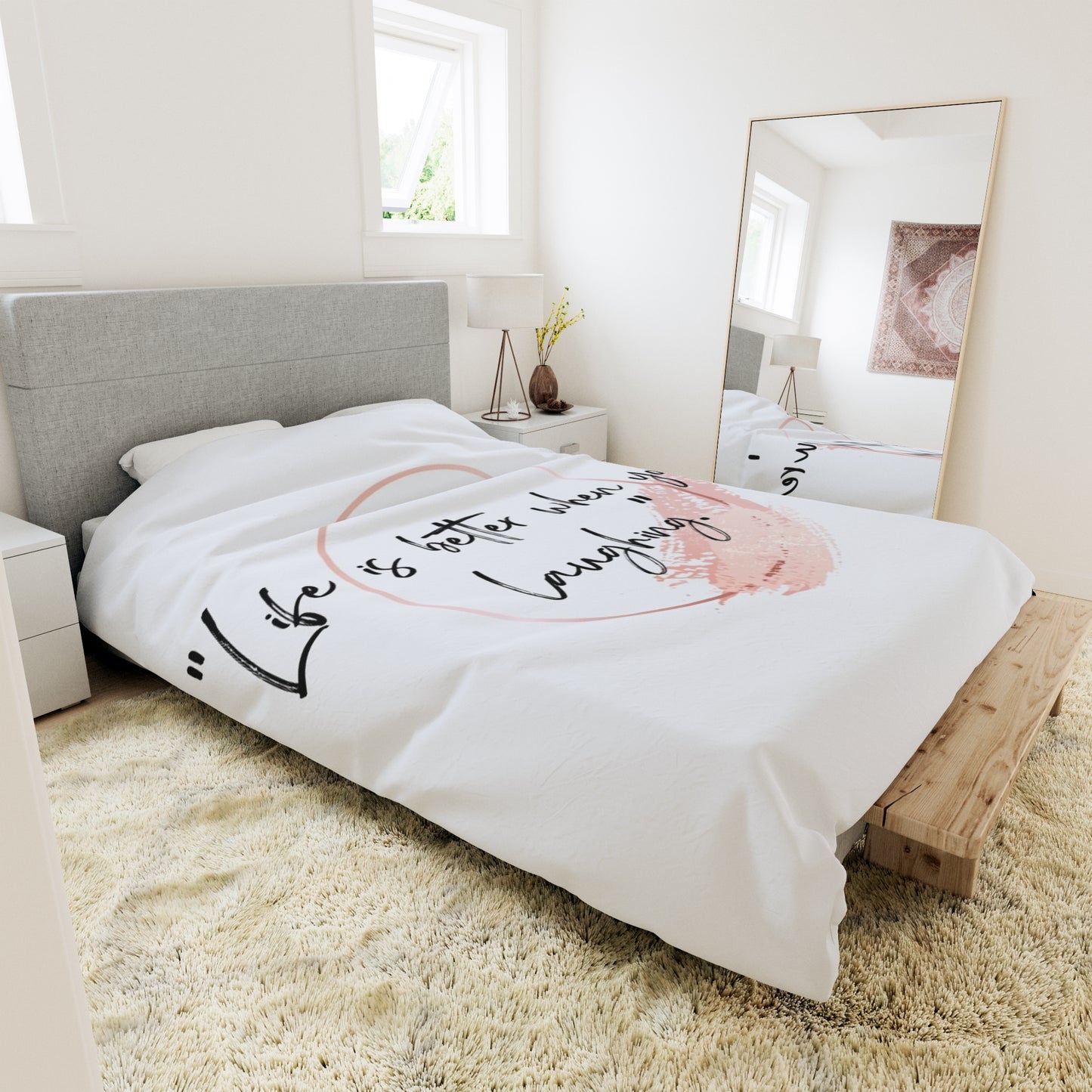 "Life is better when you're laughing" Duvet Cover